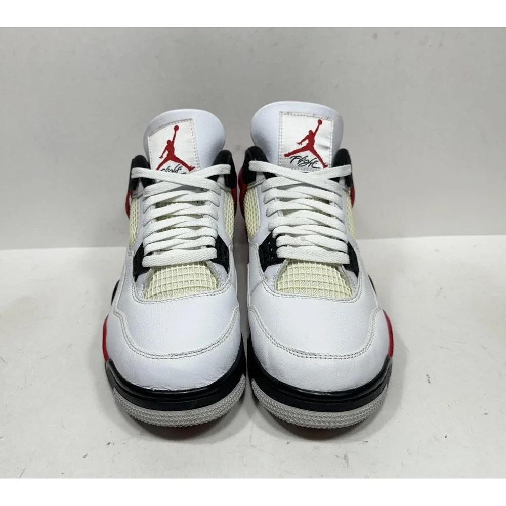 Air Jordan 4 Retro 2023 Red Cement Men's Size 9.5 DH6927-161 White‎ Sneakers